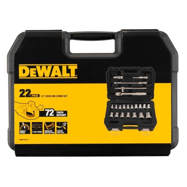 Trusa 22 piese Dewalt DWMT19241-1, 1/2"