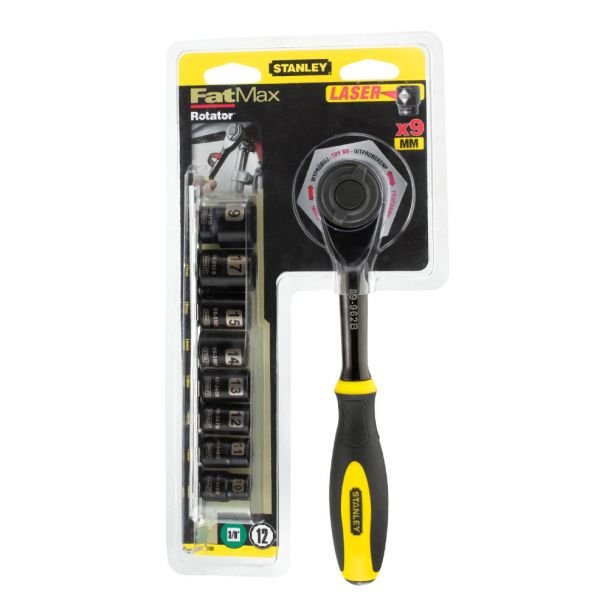 Trusa 9 tubulare cu clichet Stanley Fatmax 0-94-606, 3/8", 8 -19 mm