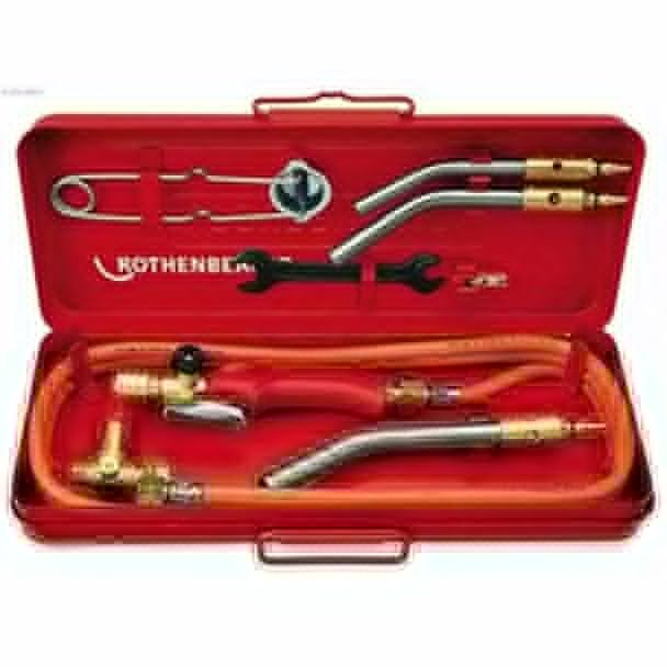Turboprop - Set cu 3 brenere pentru lipiri si brazari Rothenberger 31094, 28 mm, 2200 °C, regulator
