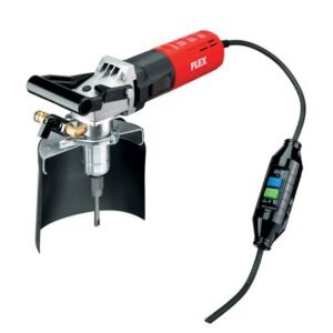 Fraze-cheie Bricolandomașină de carotat cu alimentare cu apă integrată; mașină de găurit gresie și faianță; echipament profesional pentru găurire umedă; Flex BHW 1549 VR 1200 W; mașină de carotat cu control electronic al vitezei