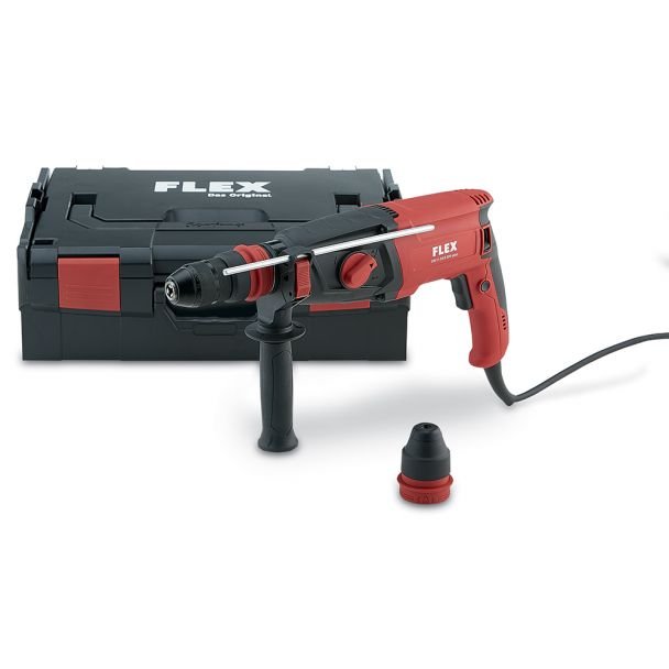 Fraze-cheie Bricolandociocan rotopercutor profesional Flex; ciocan rotopercutor SDS Plus 800 W; ciocan rotopercutor cu mandrine interschimbabile; unelte pentru daltuire usoara; scule electrice pentru constructii; ciocan rotopercutor cu control variabil al vitezei; echipament pentru gaurire beton si lemn