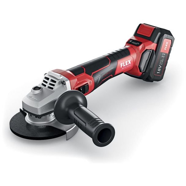 Polizor unghiular Flex LBE 125 18.0-EC/5.0 Set, cu 2 acumulatori Li-Ion 18 V / 5.0 Ah, 125 mm, 3500 - 9000 rpm, cutie L-Boxx 136 - imagine 2