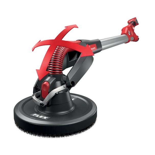 Masina de slefuit pereti Flex Giraffe GE MH 18.0-EC/5.0 Set+MH-X, 504068, 2 acumulatori Li-Ion 18 V/5.0 Ah, cap excentric 225 mm, velcro, incarcator - imagine 8