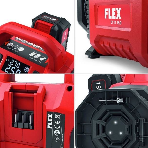 Compresor de aer Flex CI 11 18.0, 506648, compatibil cu acumulatori Li-Ion 18 V, 408 l/min, 11 bar - imagine 7