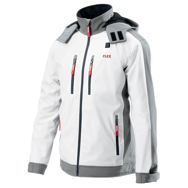 Jacheta încălzită electric Flex 511951, TJ White 10.8/18.0 XXL Men, compatibilă cu acumulatori Li-Ion 10.8 și 18 V, pentru bărbați, mărime XXL - imagine 2