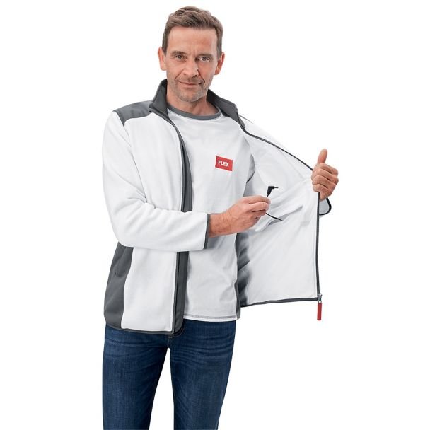 Fleece încălzit electric Flex 512109, TF White 10.8/18.0 XXL Lady, compatibil cu acumulatori Li-Ion 10.8 și 18 V, pentru femei, mărime XXL - imagine 8