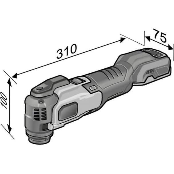 Masina multifunctionala Flex MT 18.0-EC/5.0 Set, 2 acumulatori Li-Ion 18 V / 5.0Ah, incarcator, 10000 - 20000 rpm, StarlockMAX, cutie L-Boxx - imagine 4
