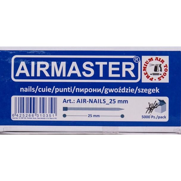 Airmaster, Cuie AIR-NAILS Airmaster 25 mm, 5000 buc. pentru capsator pneumatic