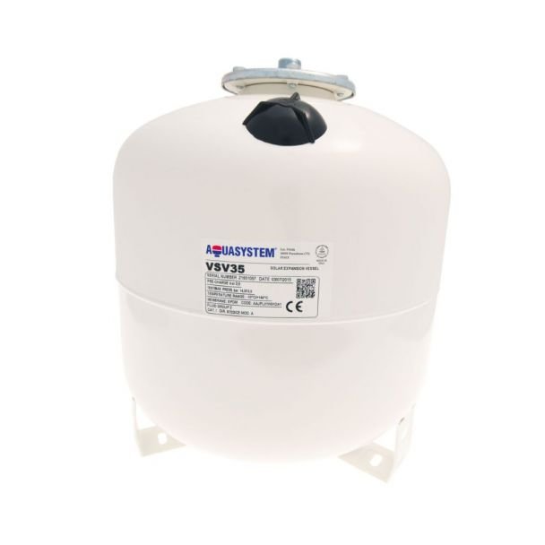 Aquasystem VSV35 - Vas de expansiune vertical - 35 L pentru apă caldă - Max. 10 bari - Ideal pentru centrale termice și boilere, compact și durabil