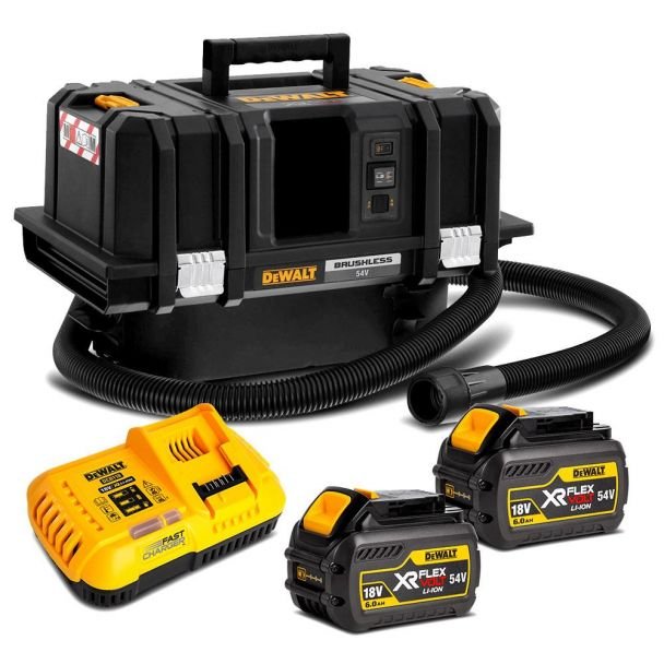 Aspirator profesional Dewalt DCV586MT2 cu acumulator Li‑Ion 54 V 6 Ah, 2000 W, 15 l