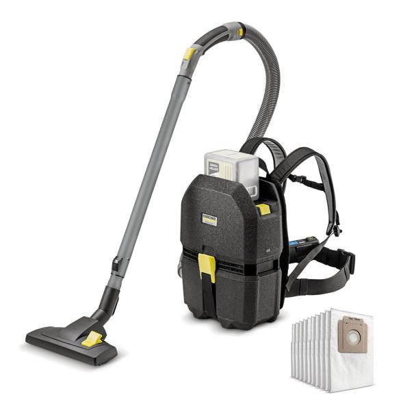 Aspirator profesional tip rucsac Karcher BVL 3/1 BP Anniversary Edition, compatibil cu acumulator 36 V, capacitate 3 L