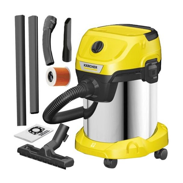 Aspirator umed-uscat Karcher WD 3 S V-17/4/20, 1000 W, 230 V, 17 L, inox