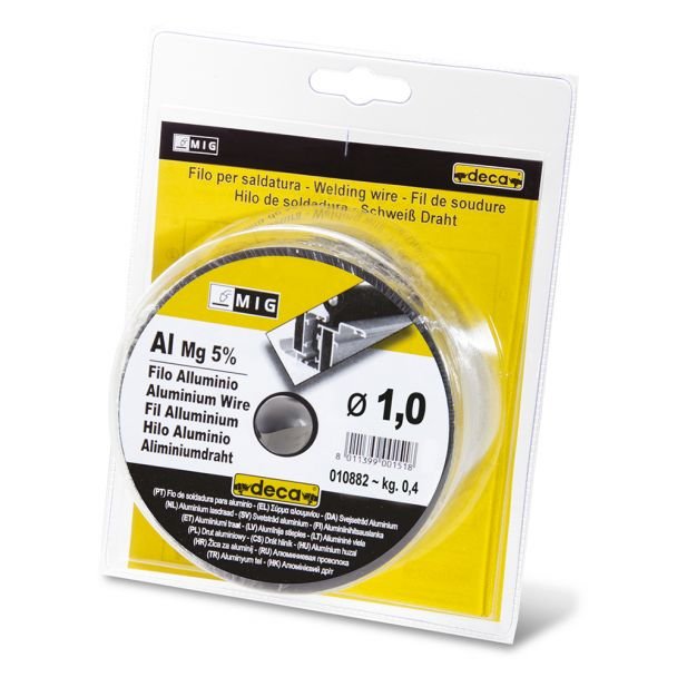 Bobină sârmă aluminiu AlMg5 1 mm | 0,4 kg | Deca 010882 | Pentru sudură MIG/TIG aluminiu | Calitate profesională