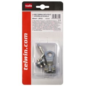 Borne pentru cablu 50 mm Telwin 802563 | Borne terminale rezistente, conexiuni sigure | Montaj rapid și conductivitate optimă | Pentru sudură și echipamente industriale | Oțel...