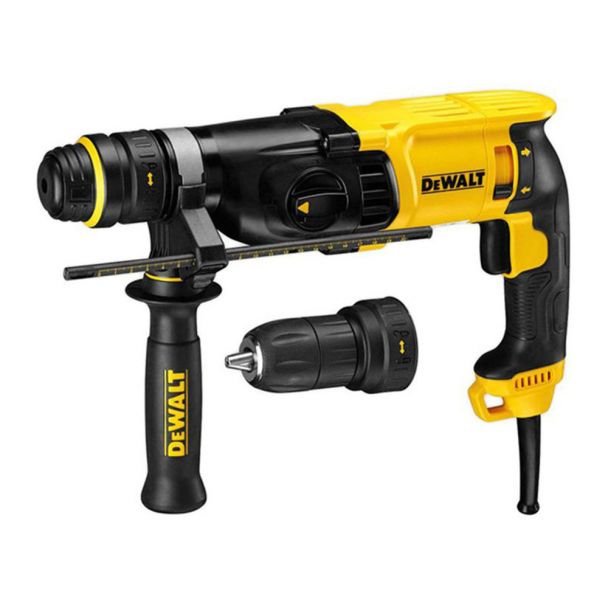 Ciocan rotopercutor DeWalt D25144K SDS‑Plus, 900 W, 3,0 J, 0–1450 rpm, două mandrine schimbabile