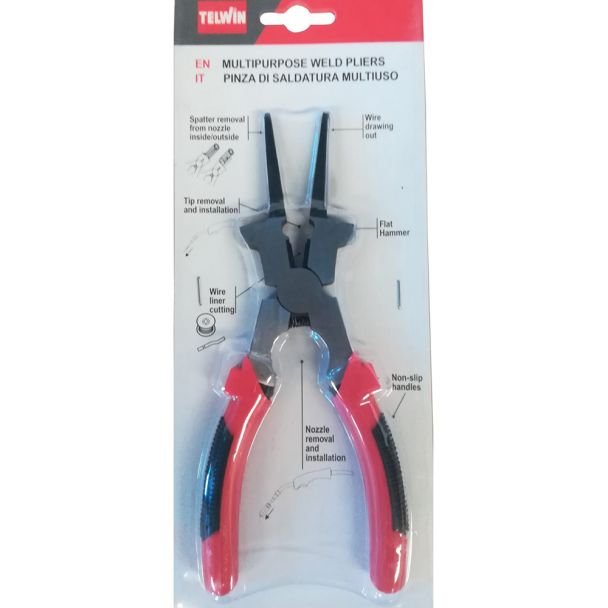 Clește multifuncțional de sudură Telwin 804109 | Puternic și durabil, prindere sigură pentru lucrări profesionale | Design ergonomic și izolație termică pentru confort | Ideal...