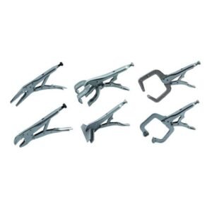 Clești fixare materiale pentru sudat | Telwin 802586 | Set 6 buc. | Prindere sigură și rezistență sporită | Ideal pentru atelier și lucrări de sudură