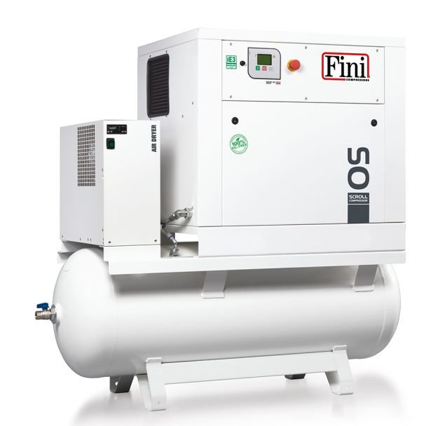 Compresor aer Fini OS 2.2-08-270 ES | butelie 270 l | 2.2 kW | 8 bar, 250 l/min | uscător încorporat
