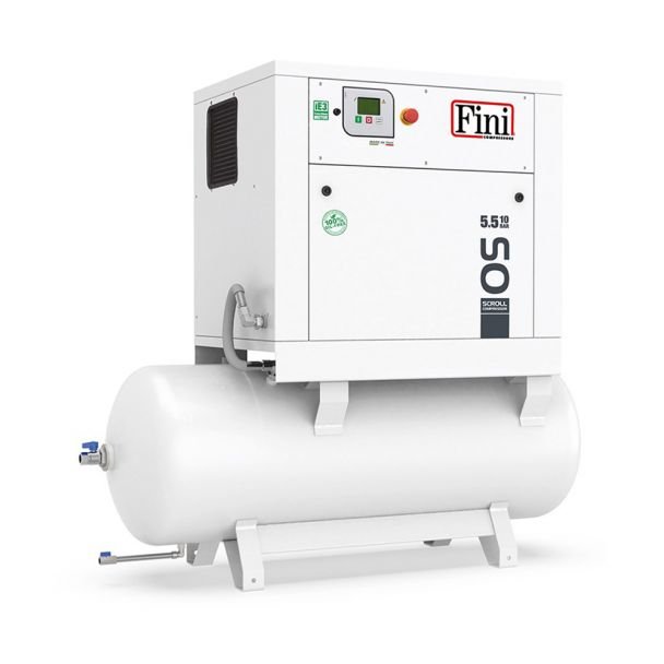 Compresor aer Fini OS 3.7-08-270 | Butelie 270 l | 3.7 kW, 8 bar, 420 l/min | Pentru ateliere și aplicații industriale | Eficiență ridicată și operare silențioasă