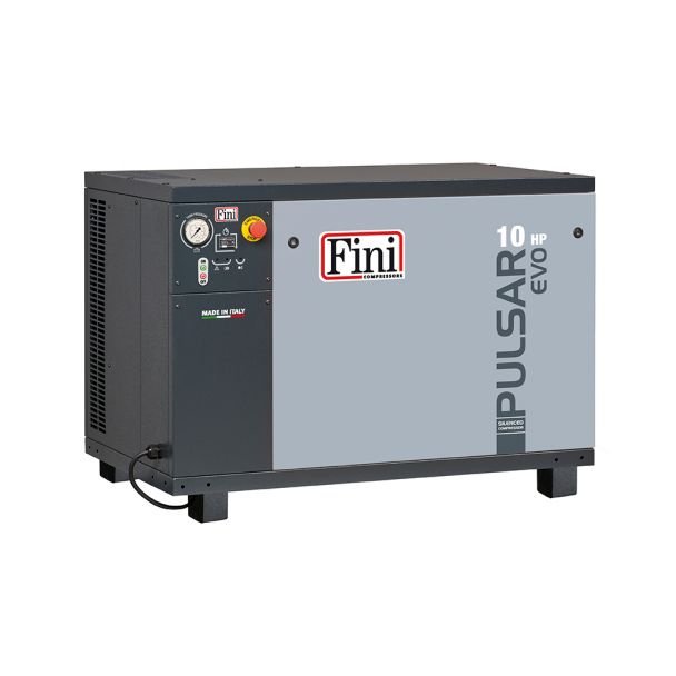 Compresor aer silentios Fini Pulsar Evo BK120-10-SD AP | Putere 7.5 kW | Presiune 14 bar · Debit 900 l/min | Alimentare 400 V trifazic | Performanță fiabilă pentru industrie și...