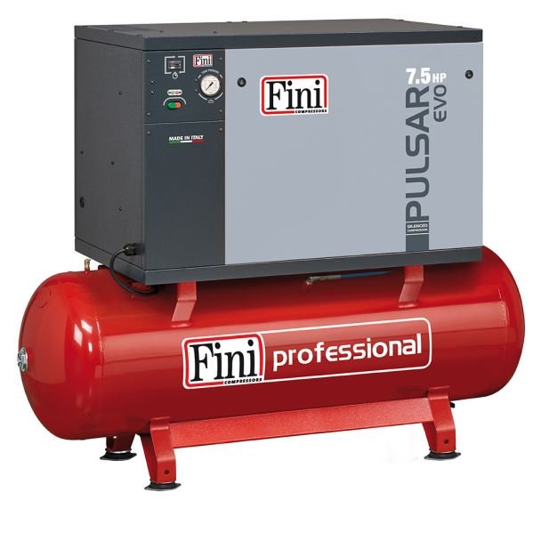 Compresor de aer silențios Fini Pulsar Evo BK119-500-7.5-SD - 500 L - 5.5 kW - 10 bar - 840 l/min