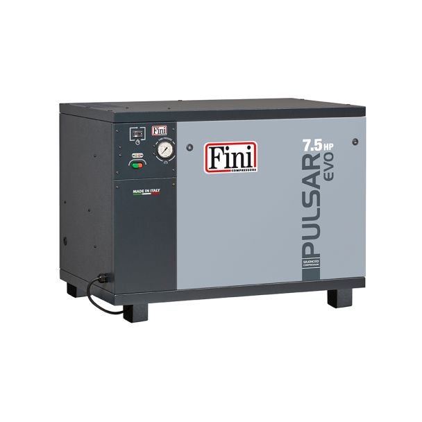 Compresor de aer silentios Fini Pulsar Evo BK119-7.5 AP | 5.5 kW, 14 bar | 705 l/min | 400 V trifazat | performant, compact pentru ateliere și aplicații industriale