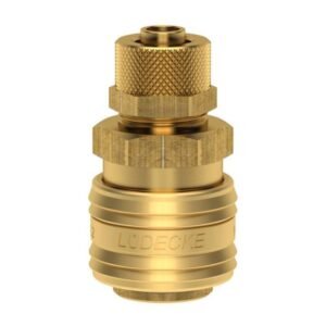 Cuplă rapidă mamă Ludecke ES_4_TQ | DN 7.2 | Piuliță pentru furtun 4x6 mm | Conexiune rapidă standard | Montaj sigur și etanș