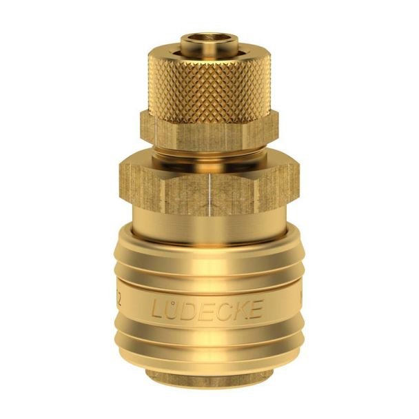 Cuplă rapidă mamă Ludecke ES_4_TQ | DN 7.2 | Piuliță pentru furtun 4x6 mm | Conexiune rapidă standard | Montaj sigur și etanș