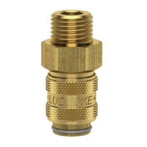 Cuplă rapidă mini mamă Ludecke ESM_38_A, DN 5, filet exterior G 3/8