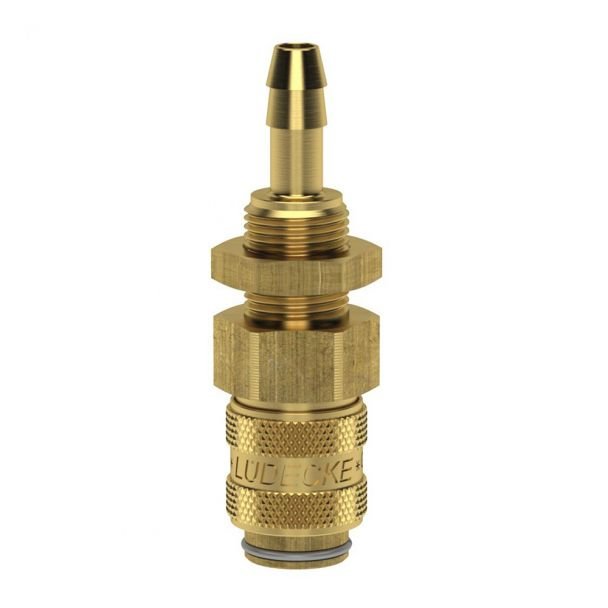 Cuplă rapidă mini mamă Ludecke ESM_4_TSV, DN 5, furtun 4 mm