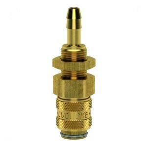 Cuplă rapidă mini mamă Ludecke ESM_4_TSVAB, DN 5, furtun 4 mm, închidere dublă