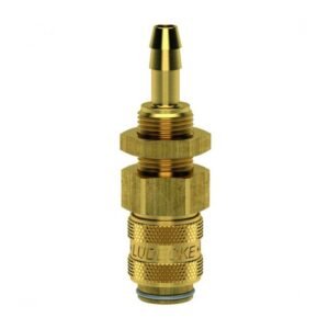 Cuplă rapidă mini mamă Ludecke ESM_6_TSVAB, DN 5, furtun 6 mm, închidere dublă