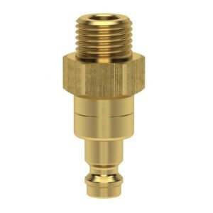 Cuplă rapidă mini tată Ludecke ESM_14_NAAB, DN5, filet exterior G 1/4", închidere dublă
