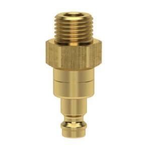 Cuplă rapidă mini tată Ludecke ESM_38_NAAB, DN 5, filet exterior G 3/8", închidere dublă