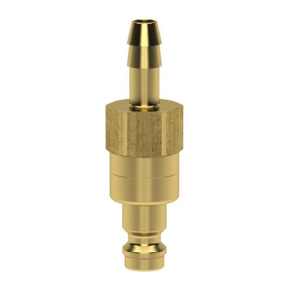 Cuplă rapidă mini tată Ludecke ESM_6_SAB, DN 5, pentru furtun 6 mm, închidere dublă