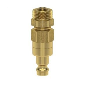 Cuplă rapidă mini tată Ludecke ESM_6_SQAB, DN 5, piuliță, furtun 6x8 mm, închidere dublă