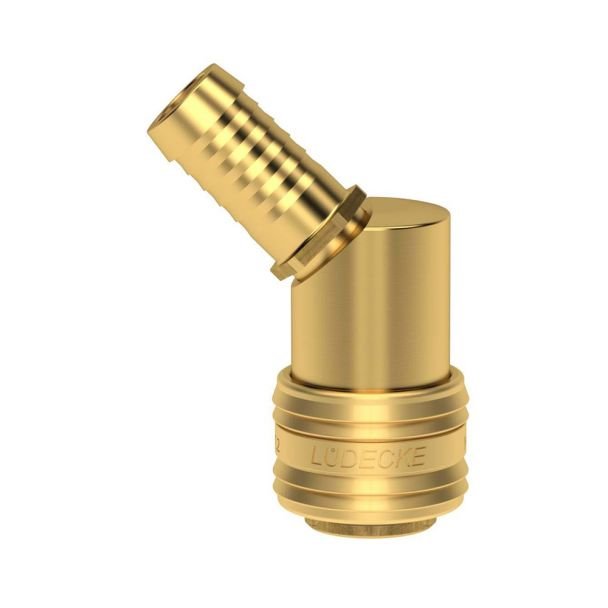 Cuplă rapidă standard mamă Ludecke ES_9_T-45, DN 7.2, furtun 9 mm, unghi 45°