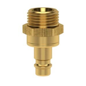 Cuplă rapidă standard tată Ludecke ES_38_NAAB, DN 7.2, filet exterior G 3/8", închidere dublă
