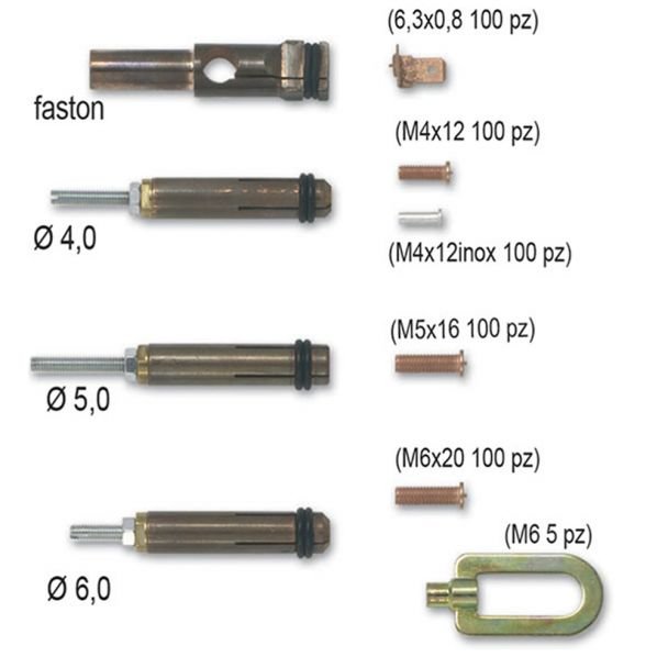 Deca, Set pensete, șuruburi și șaibă pentru sudură în puncte Deca 010940 — piese de schimb