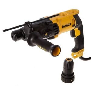 DeWalt, Ciocan rotopercutor DeWalt D25134KP SDS-Plus 800 W, 2.8 J, 0–1550 rpm, două mandrine interschimbabile, accesorii