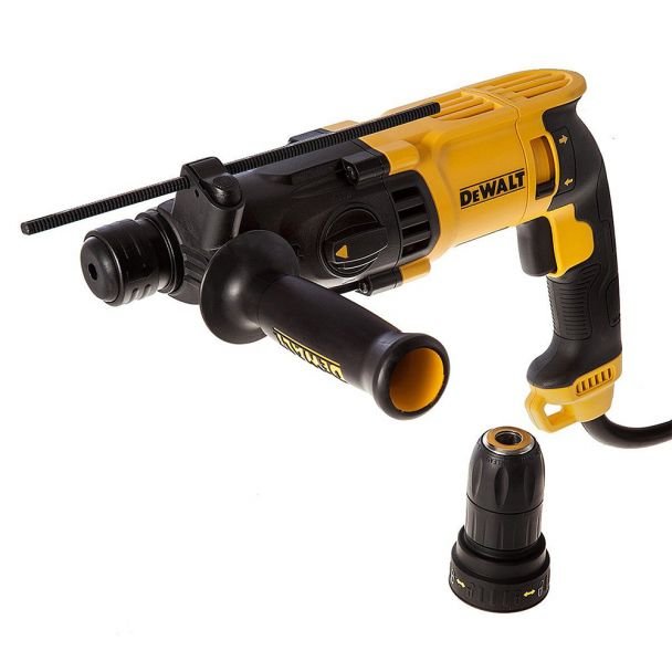 DeWalt, Ciocan rotopercutor DeWalt D25134KP SDS-Plus 800 W, 2.8 J, 0–1550 rpm, două mandrine interschimbabile, accesorii