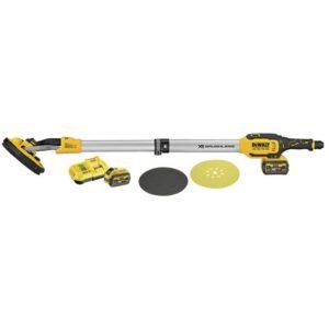 DeWalt DCE800T2 - Mașină de șlefuit pereți - 18V XR Li‑Ion Brushless - 2x6Ah, 225 mm - Încărcător inclus