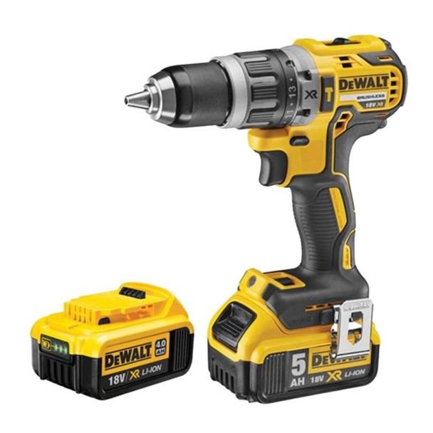 DeWalt, DeWALT DCD796P2 - Mașină de găurit și înșurubat cu percuție 18V, 2x5.0Ah, cuplu 70 Nm, încărcător și valiză