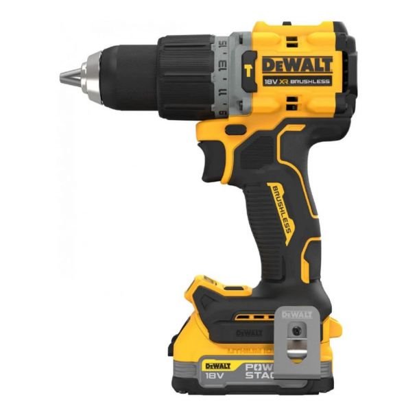 DeWalt, DeWalt DCD805E2T | Mașină compactă de înșurubat și găurit cu percuție | 2× acumulatori POWERSTACK 18V 1,7 Ah | Încărcător inclus | Valiză TSTAK