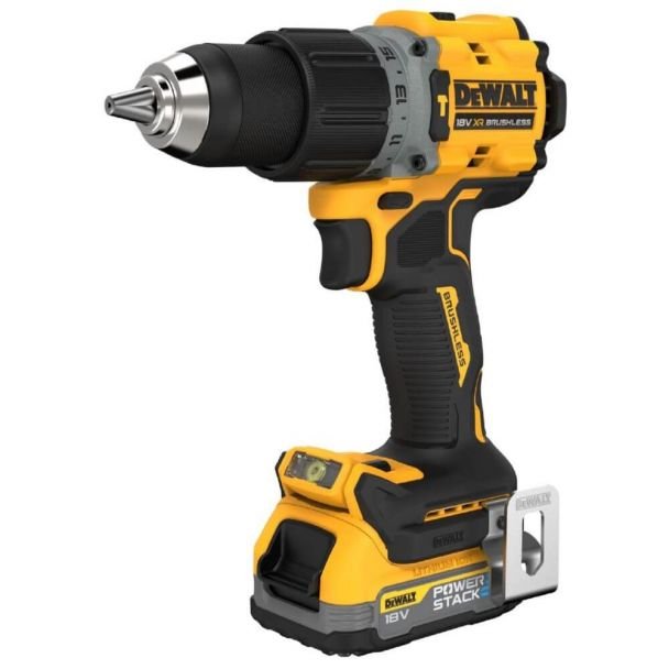 DeWalt, DeWalt DCD805E2T | Mașină compactă de înșurubat și găurit cu percuție | 2× acumulatori POWERSTACK 18V 1,7 Ah | Încărcător inclus | Valiză TSTAK