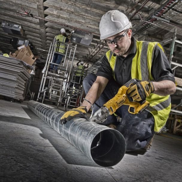 DeWalt, DeWalt DCS491NT Mașină de tăiat tablă, compatibilă acumulatori 18V XR, max 1.3 mm, valiză TSTAK