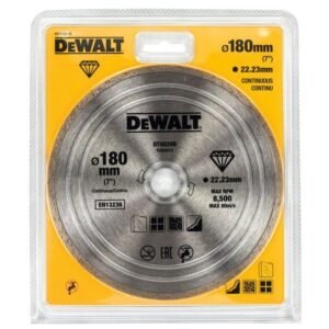 DeWalt, Disc diamantat DeWalt DT40206 180×22.23×1.6 mm pentru debitare materiale ceramice