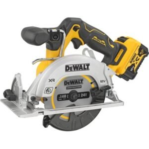 DeWalt, Fierăstrău circular de mână DeWALT DCS512P2, 2 x acumulatori XR 12V 5.0 Ah, disc 140 mm, cutie TSTAK