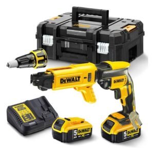 DeWalt, Mașină de înșurubat pentru gips-carton DeWalt DCF620D2K 18V, 2 acumulatori 2.0Ah, încărcător, magazie șuruburi, valiză de transport