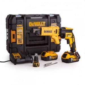DeWalt, Mașină de înșurubat pentru gips-carton DEWALT DCF620P2K, 18V 5.0Ah, 2 acumulatori, încărcător, magazie pentru șuruburi, valiză de transport